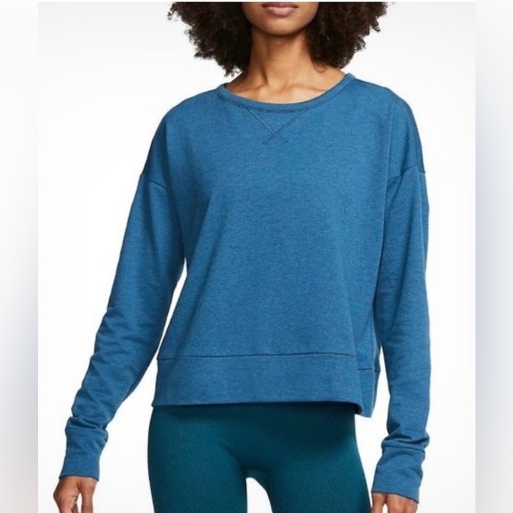 Nike | Dri-FIT | Teal | Crewneck | CrissCross Open Back | Sweatshirt | Size M